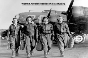 Group of Women Airforce Service Pilots and B-17 Flying Fortress 